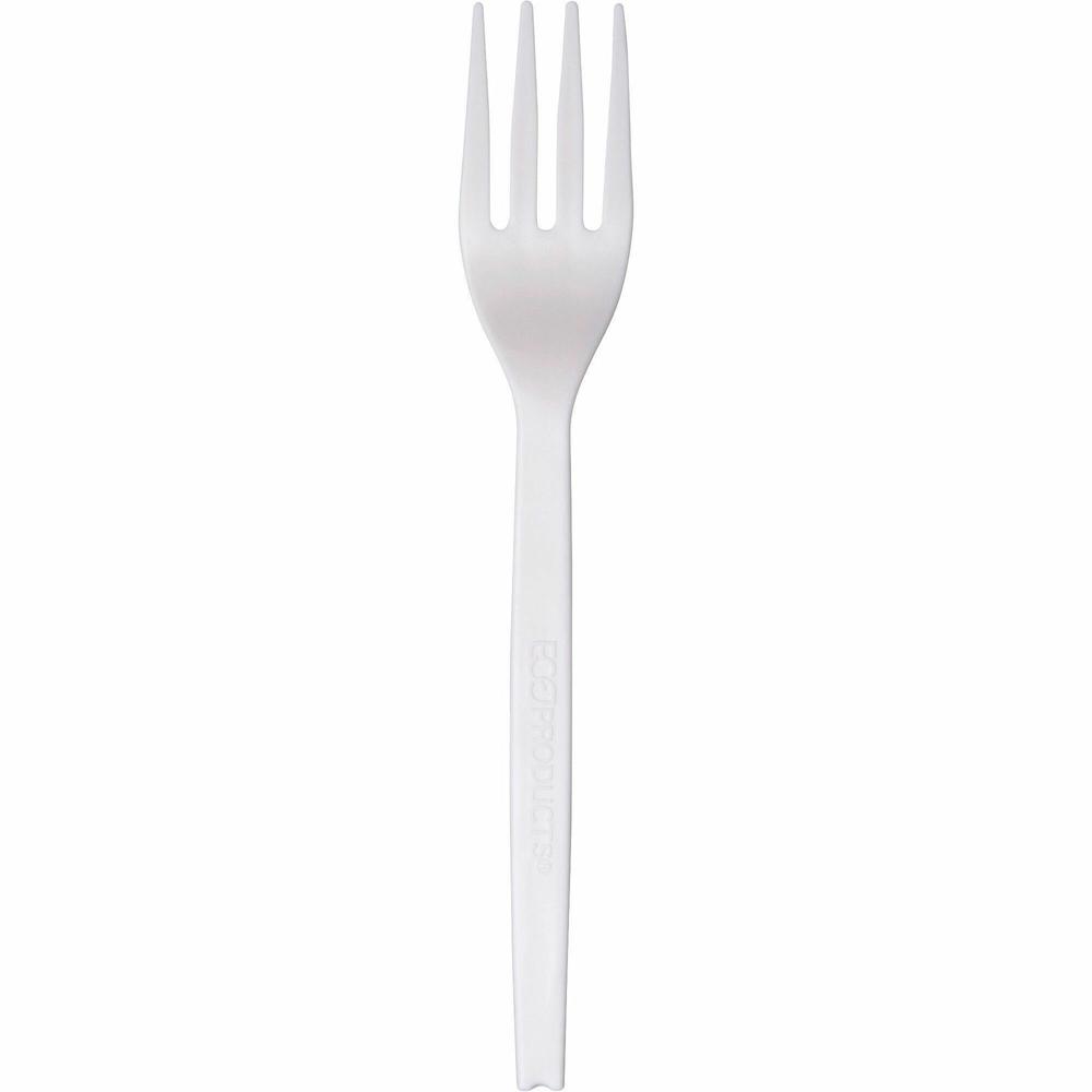 WNA 7" Plant Starch Forks - Fork - Breakroom - Plant Starch - Beige - 50/Pack - 20 / Carton. Picture 1