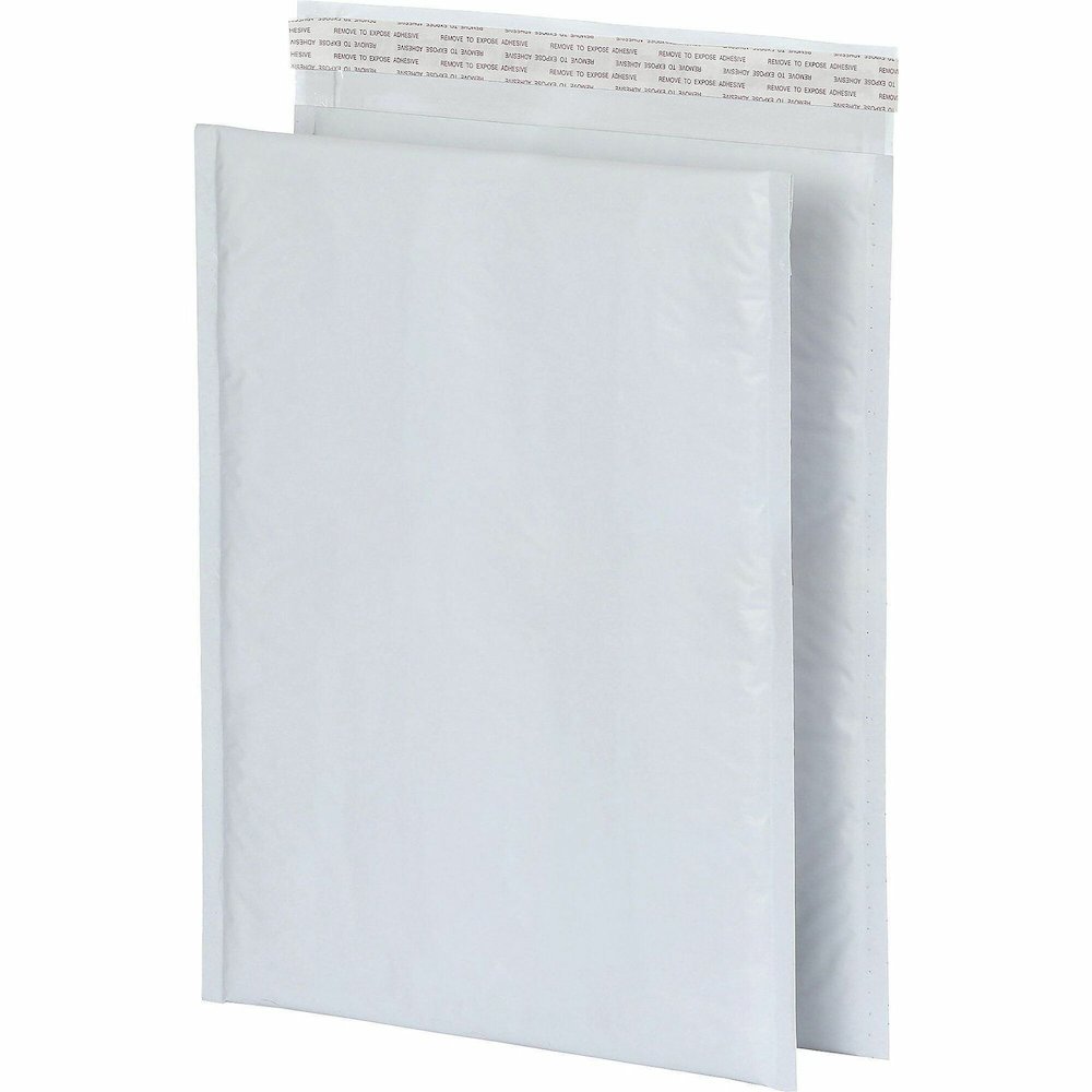 Quality Park Poly Bubble Mailers - Bubble - 10 1/2" Width x 15" Length - Strip - White - Poly - 25 / Box. Picture 1