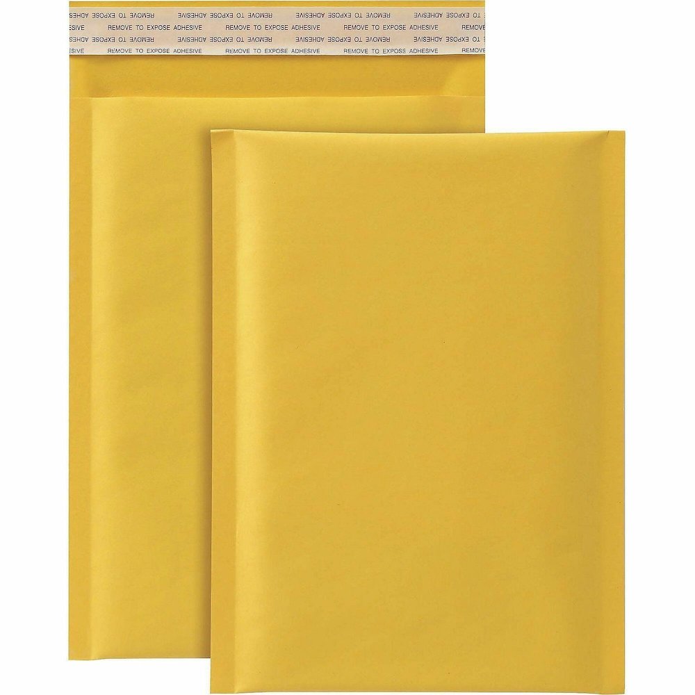 Quality Park Paper Bubble Mailers - Bubble - 6" Width x 9" Length - Strip - Brown Kraft - Paper - 25 / Box. Picture 1