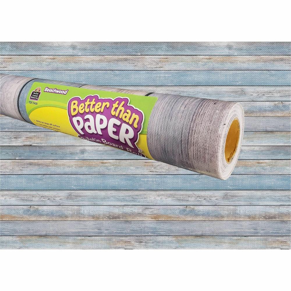 Teacher Created Resources Better Than Paper Board Roll - Bulletin Board, Classroom - 48" Width x 12 ft Length - Beachwood - Multicolor - 1 Roll. Picture 1