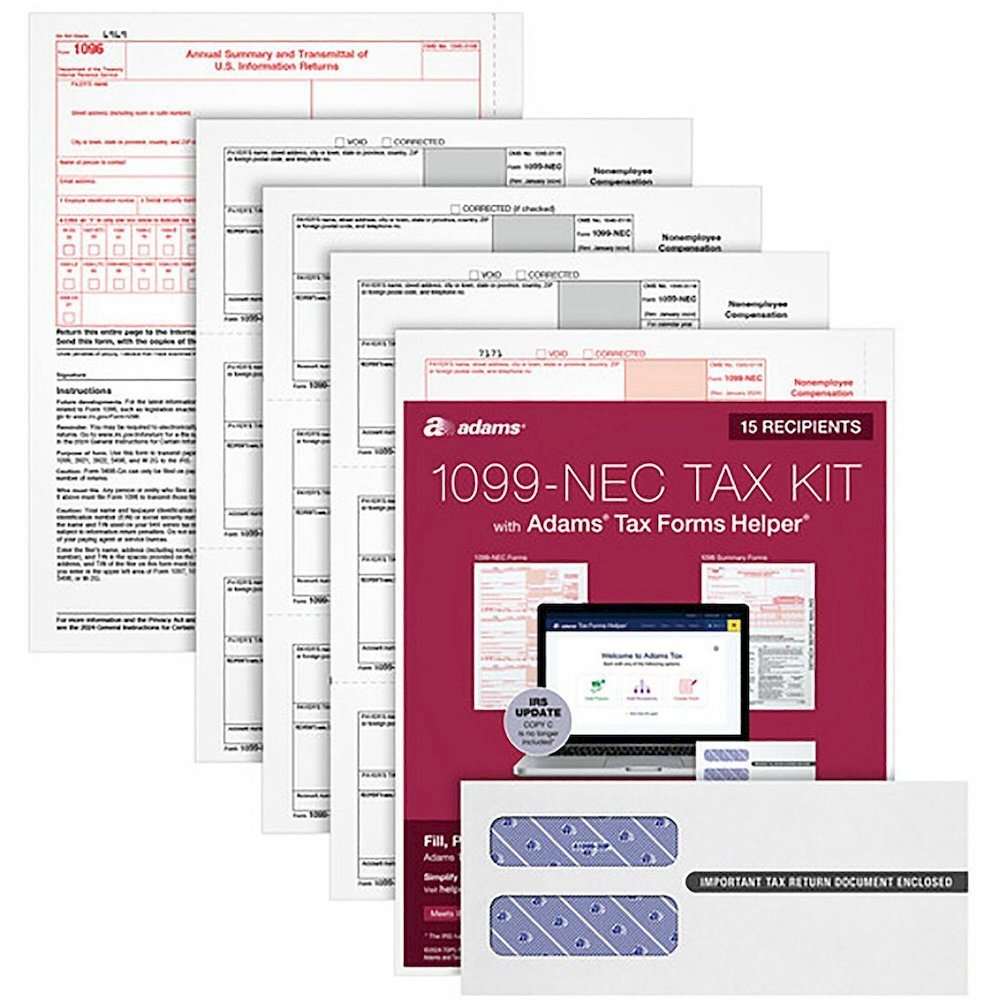 TOPS Part 1099-NEC Online Tax Kit - 5 Part - White Sheet(s) - 1 Pack. Picture 1