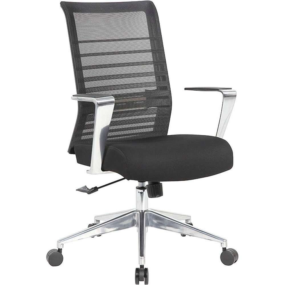 Lorell Horizontal Mesh High-Back Conference Chair - Black Seat Color - Fabric, Molded Foam Seat Material - Mesh Back Material - High Back - 1 Each. Picture 1