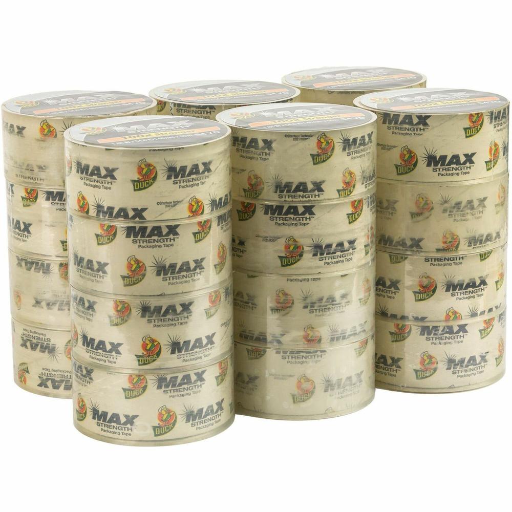 Duck Max Strength Packaging Tape - 54.60 yd Length x 1.88" Width - Clear - Damage Resistant - For Packaging, Shipping, Moving, Storage, Box, Home, Office, Project, Sealing - 24 / Pack. Picture 1