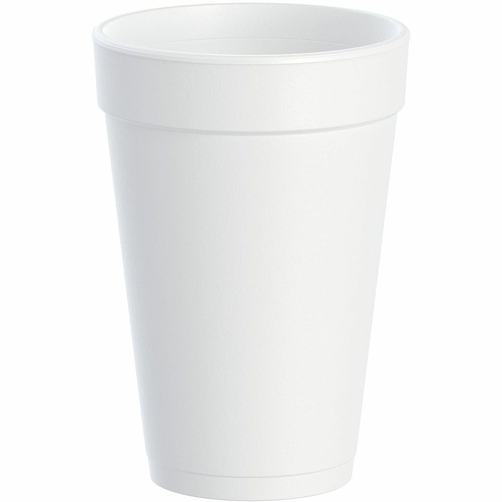 Dart J Cup 16 oz Insulated Foam Cups - 16 fl oz - White - Foam - Cold Drink, Hot Drink, Soft Drink - 25/Bag - 40 / Carton. Picture 1