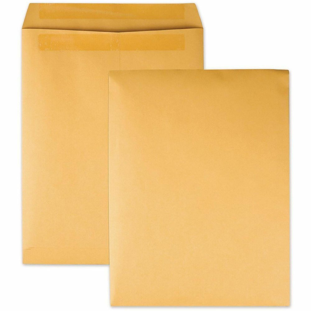Quality Park Redi-Seal Catalog Envelopes - Catalog - 9 1/2" Width x 12 1/2" Length - 28 lb - Self-sealing - Brown - Kraft - 100 / Box. Picture 1