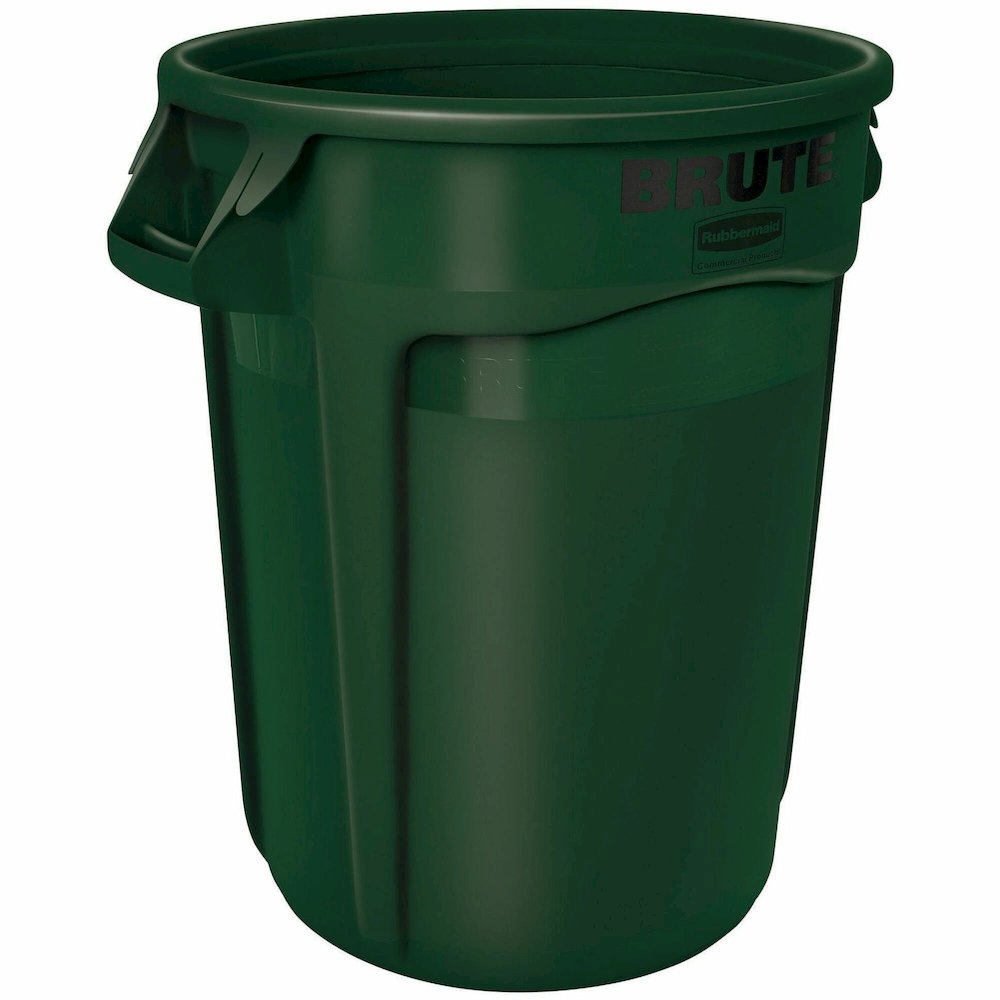 Rubbermaid Commercial Brute Vented Container - 32 gal Capacity - Round - For Commercial - Vented, UV Resistant, Heavy Duty, Handle, Reinforced, Tear Resistant, Damage Resistant, Contoured Base Handle,. Picture 1