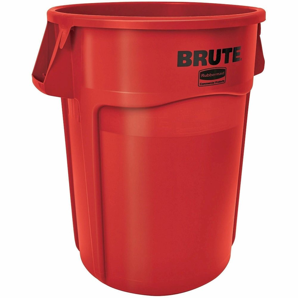 Rubbermaid Commercial Brute Vented Container - 44 gal Capacity - Round - For Commercial - Vented, UV Resistant, Heavy Duty, Handle, Tear Resistant, Damage Resistant, Contoured Base Handle, Durable, Fa. Picture 1