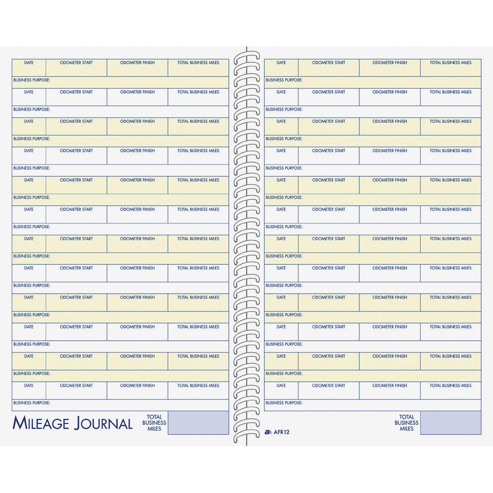 Adams Vehicle Mileage/Expense Journal Pocket - 64 Sheet(s) - 5.50" x 8.50" Sheet Size - White - White Sheet(s) - 1 Each. Picture 1
