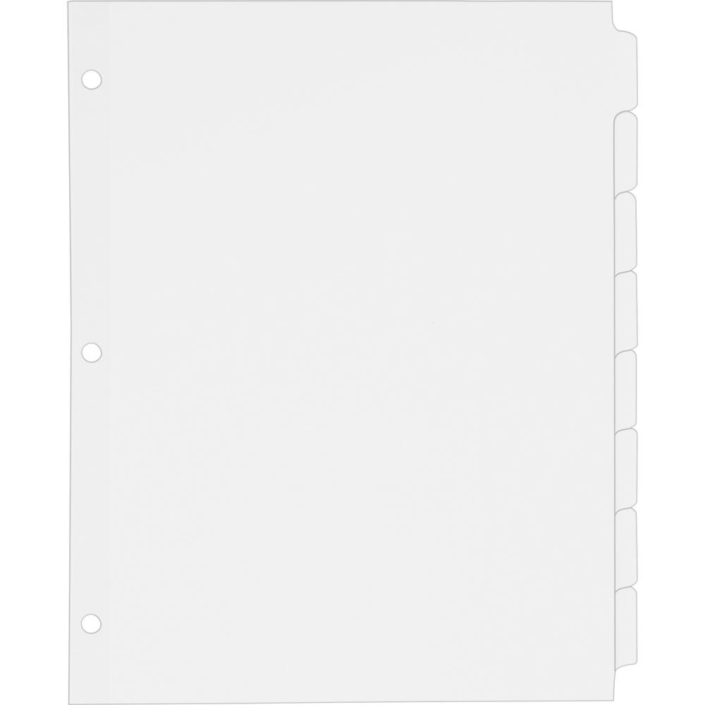 Avery&reg; Plain Tab Write-On Dividers - 8 x Divider(s) - 8 Tab(s)/Set - 8.5" Divider Width x 11" Divider Length - Letter - 3 Hole Punched - White Tab(s) - 20% Recycled - Reinforced, Non-laminated - 1. Picture 1