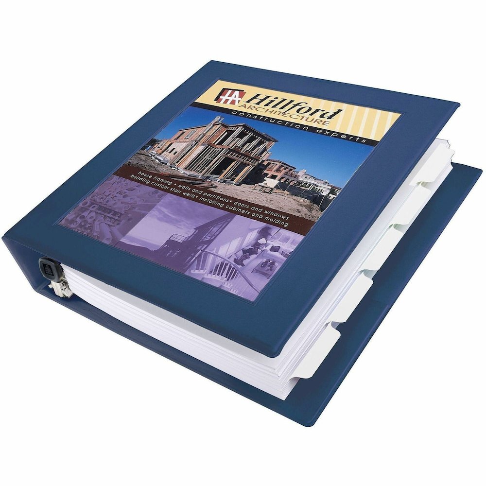 Avery Heavy-Duty Framed View Binder, 1.5" EZD Rings, Navy Blue - Avery&reg; Heavy-Duty Framed View 3-Ring Binder, 1.5" One Touch EZD(R) Rings, 1 Navy Blue Binder (68059). Picture 1