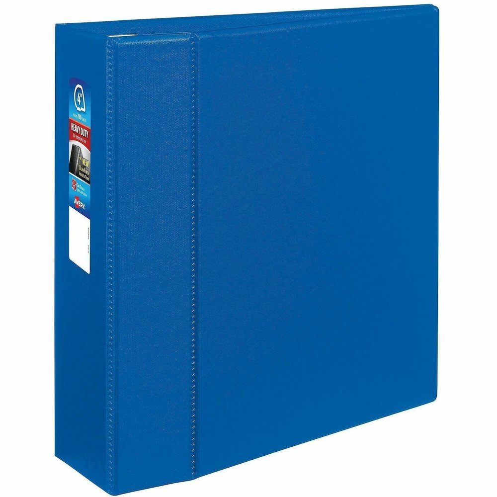 Avery&reg; Heavy-Duty Binders with One Touch EZD Rings - 4" Binder Capacity - Letter - 8 1/2" x 11" Sheet Size - 780 Sheet Capacity - 4" Ring - Fastener: Ring - Pocket: 4, Internal - Polypropylene - B. Picture 1