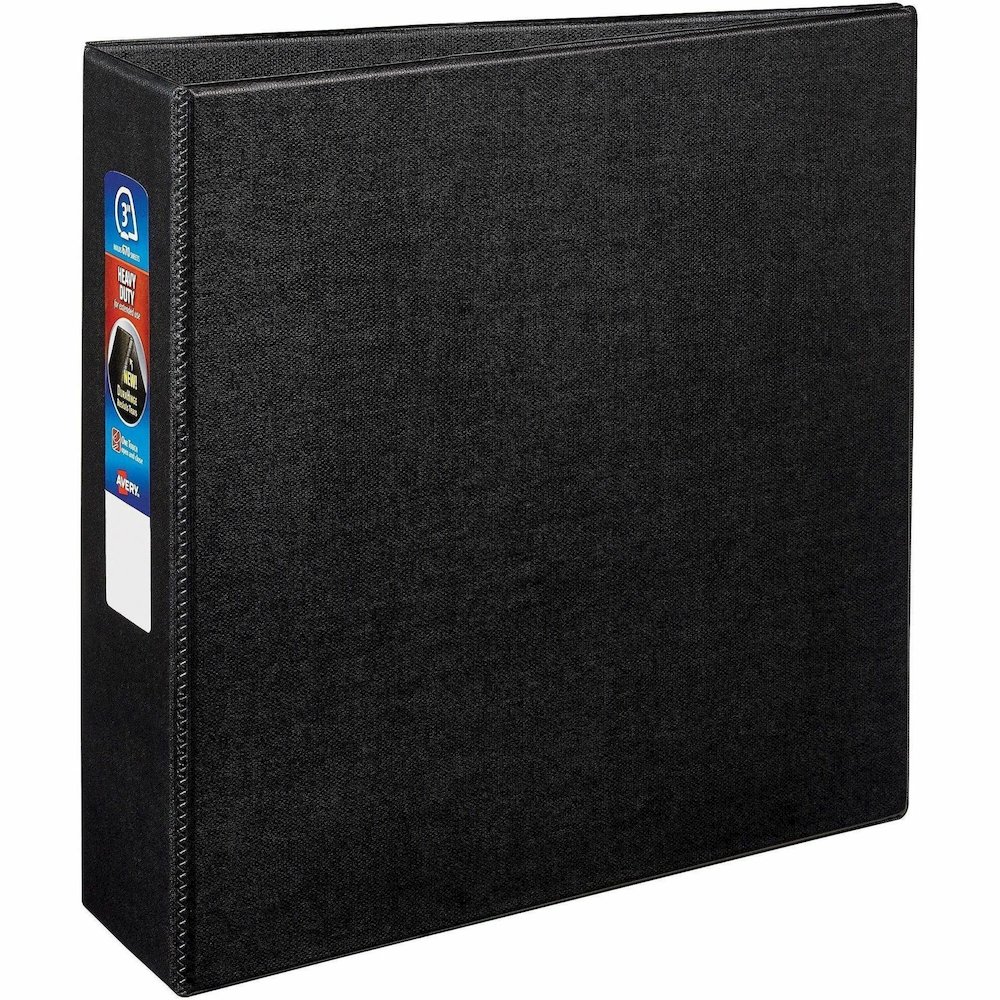 Avery&reg; Heavy-Duty Binders with One Touch EZD Rings - 3" Binder Capacity - Letter - 8 1/2" x 11" Sheet Size - 670 Sheet Capacity - 3 x 3" Ring - Fastener: Ring - Pocket: 4, Internal - Polypropylene. Picture 1