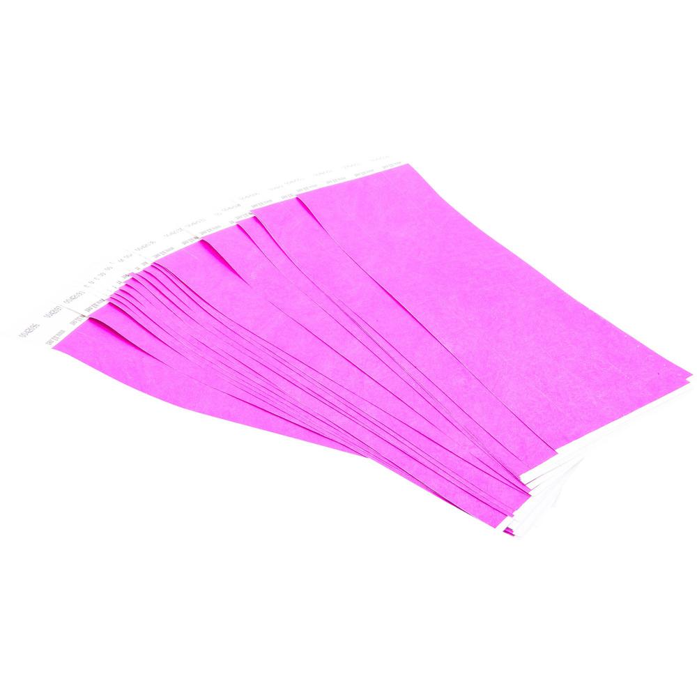 SICURIX Standard Dupont Tyvek Security Wristband - 100 / Pack - 0.8" Height x 10" Width Length - Purple - Tyvek. Picture 1