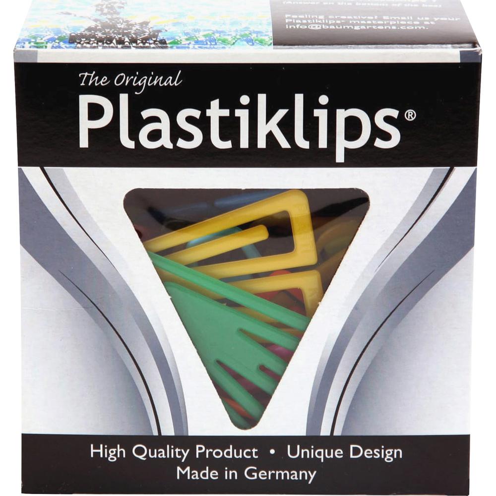 Baumgartens Assorted Colors Plastiklips - X-Large - 50 / Box - Assorted - Plastic. Picture 1