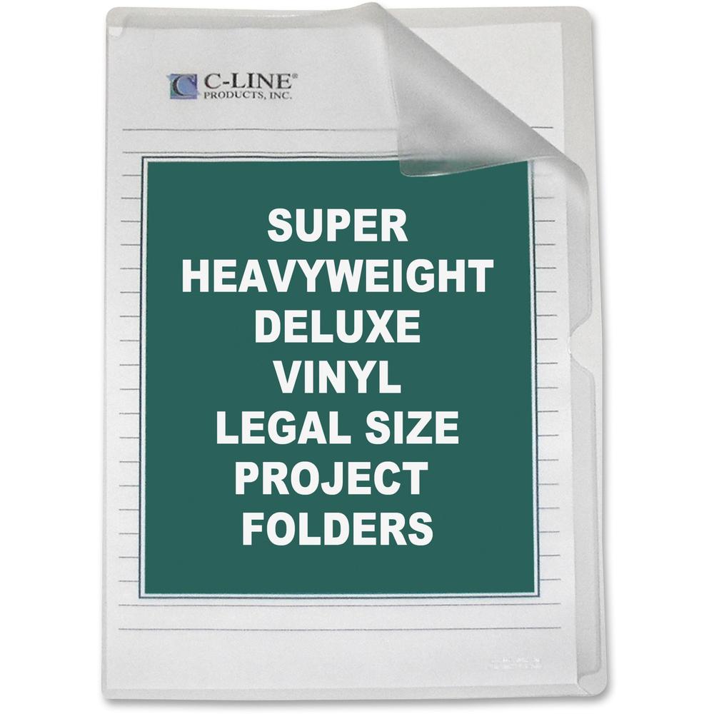 C-Line Deluxe Vinyl Project Folders - Legal Size, Non-glare, 14 x 8-1/2, 50/BX, 62139. Picture 1