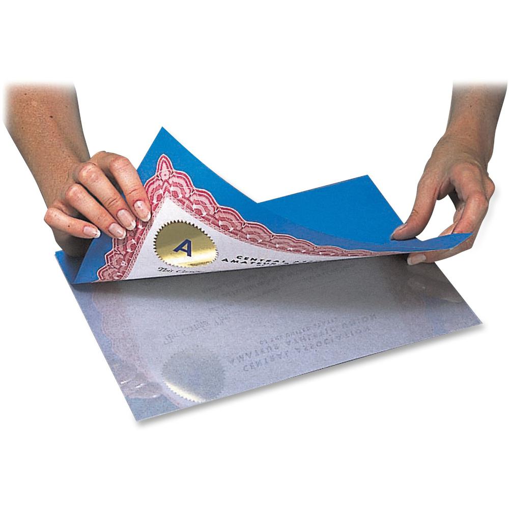 C-Line Cleer-Adheer Laminating Sheets - Laminating Pouch/Sheet Size: 9" Width x 12" Length x 2 mil Thickness - for News Clipping, Catalog Sheet, Photo, Certificate - Tear Resistant, Water Proof - Clea. Picture 1
