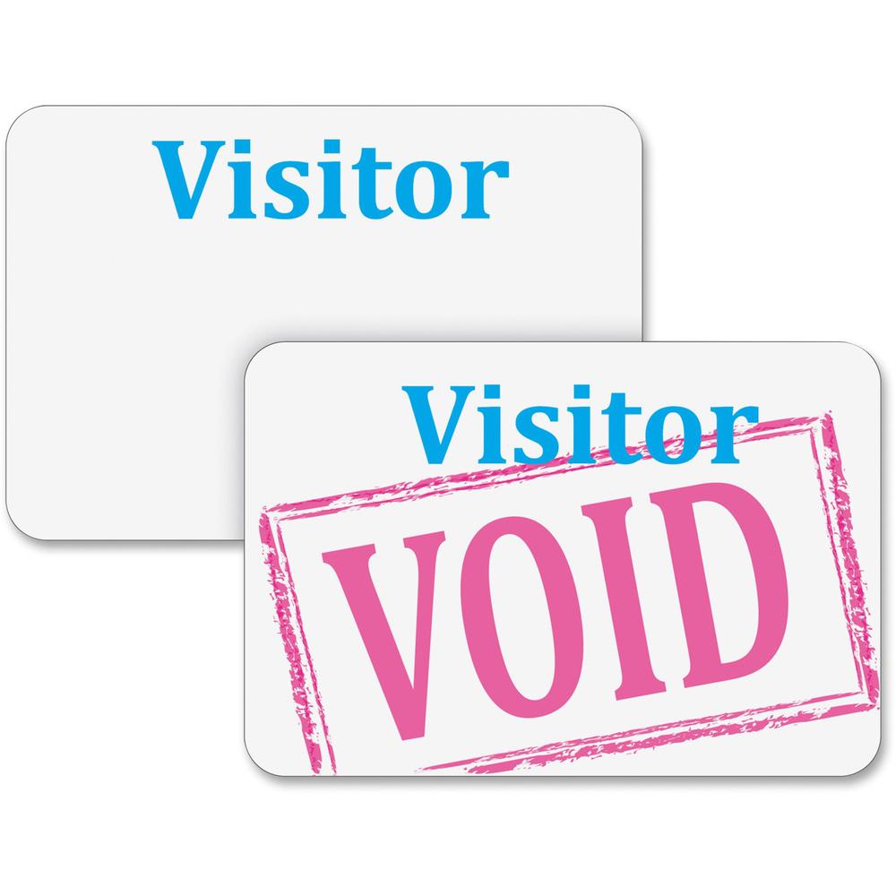 C-Line Time's Up! Self-Expiring Visitor Security Badge - One Day Badge, Peel & Stick, 3 x 2, 100/BX, 97005. Picture 1