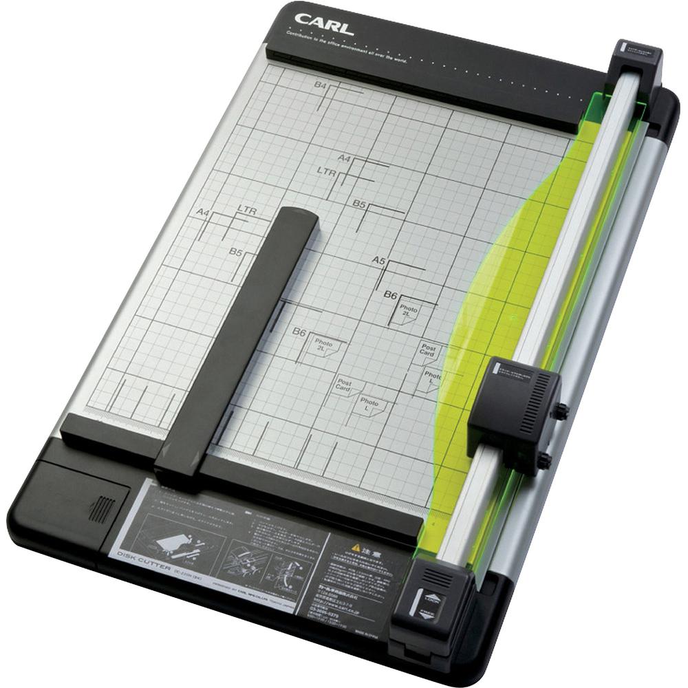 CARL Heavy-Duty Metal Base 12" Paper Trimmer - 1 x Blade(s)Cuts 36Sheet - 12" Cutting Length - Straight, Perforated Cutting - 0.8" Height x 14" Width - Metal Base, Acrylonitrile Butadiene Styrene (ABS. Picture 1