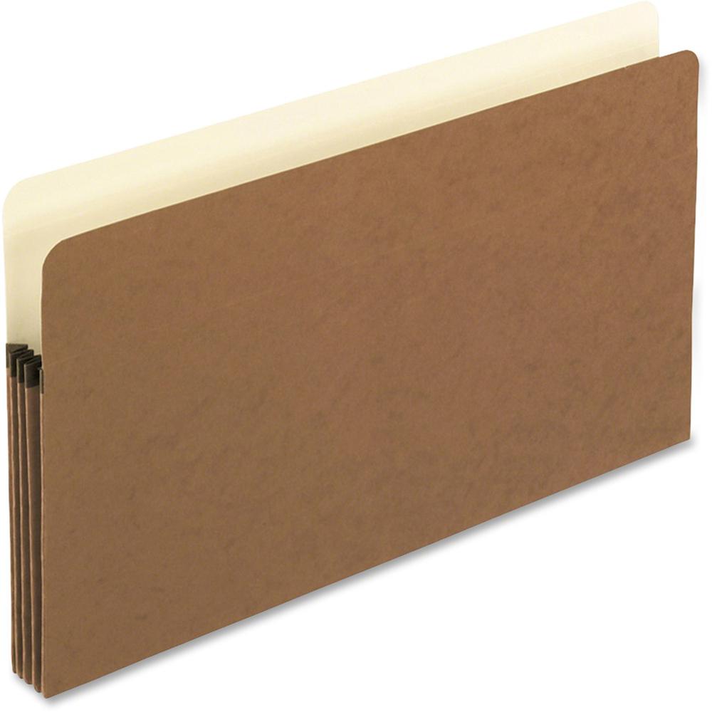 Pendaflex Legal Recycled Expanding File - 8 1/2" x 14" - 3 1/2" Expansion - Manila, Tyvek, Red Fiber - 30% Recycled - 25 / Box. Picture 1