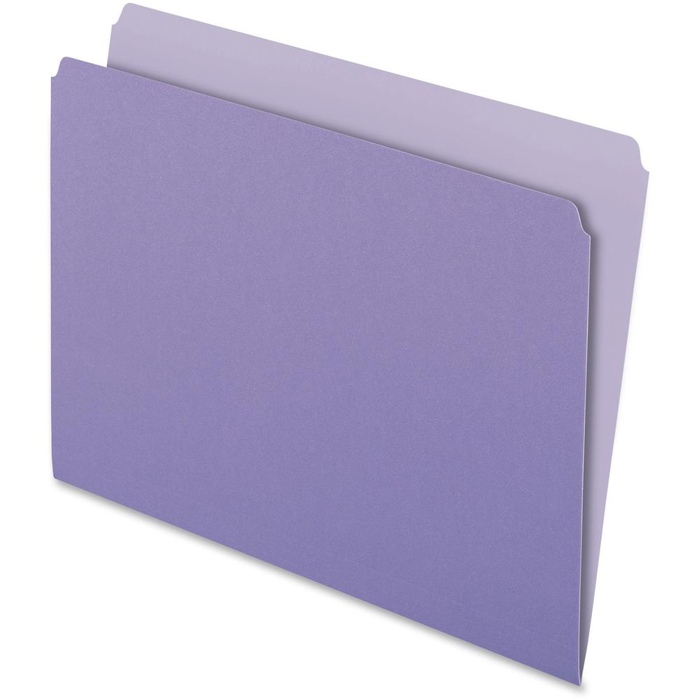 Pendaflex Letter Recycled Top Tab File Folder - 8 1/2" x 11" - Lavender - 30% Recycled - 100 / Box. Picture 1