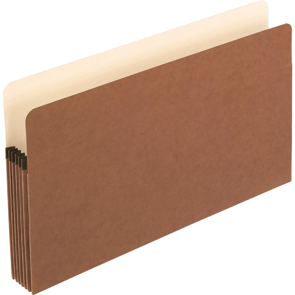 Pendaflex Legal Recycled Expanding File - 8 1/2" x 14" - 5 1/4" Expansion - Manila Paper, Tyvek, Red Fiber - Tyvek Gusset, Reinforced Gusset - 30% Recycled - 10 / Box. Picture 1
