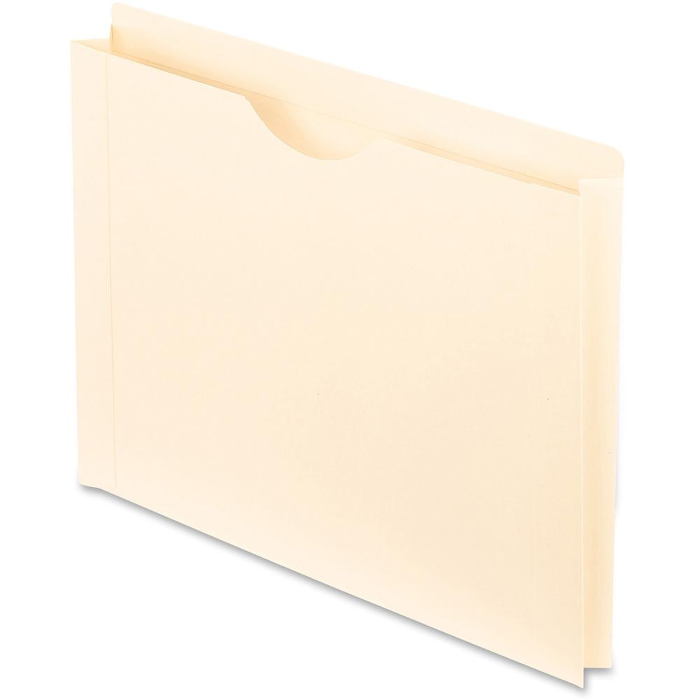 Pendaflex Letter Recycled File Jacket - 8 1/2" x 11" - 1 1/2" Expansion - Manila - Manila - 10% Recycled - 50 / Box. Picture 1