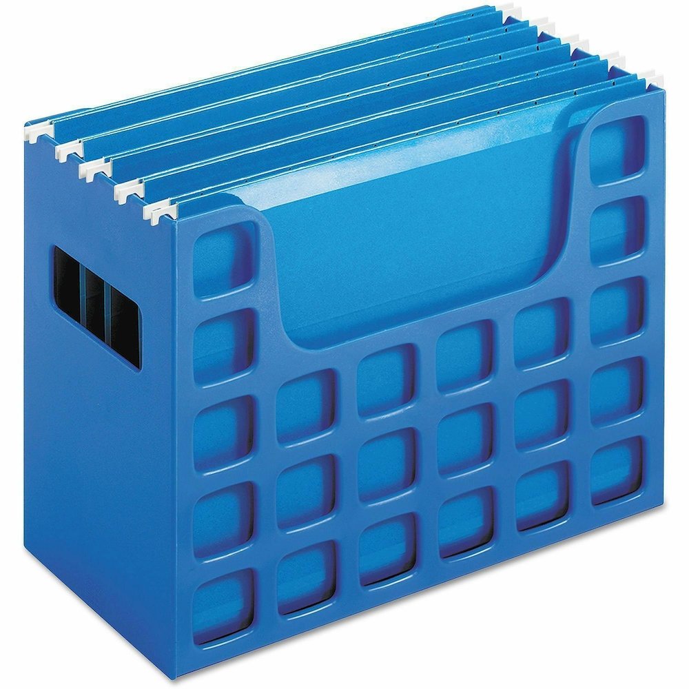 Pendaflex Plastic Desktop Letter Hanging File - 9.50" Height x 12.19" Width x 6" Depth - Desktop, Counter - Blue - Plastic - 1 Each. Picture 1