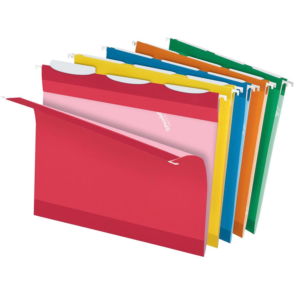 Pendaflex Ready-Tab 1/3 Tab Cut Letter Recycled Hanging Folder - 8 1/2" x 11" - Assorted - 10% Recycled - 25 / Box. Picture 1