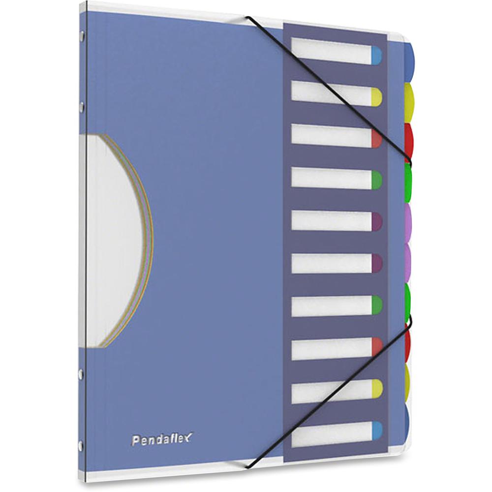 Pendaflex PileSmart Project Sorter - 10 x Divider(s) - 10 Tab(s) - 8.5" Divider Width x 11" Divider Length - Letter - Multicolor Divider - Elastic Closure, Moisture Resistant - 1 Each. Picture 1