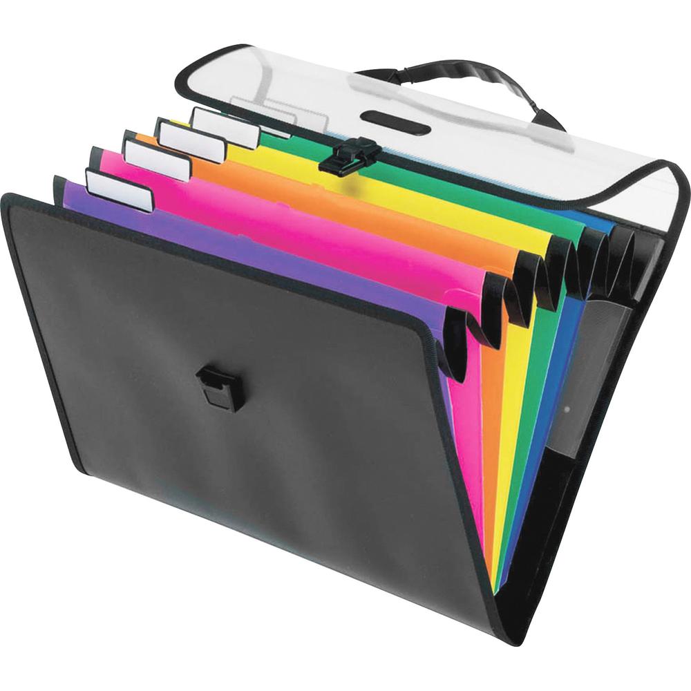 Pendaflex Letter Expanding File - 8 1/2" x 11" - 6 Pocket(s) - Polypropylene - Assorted - 1 Each. Picture 1