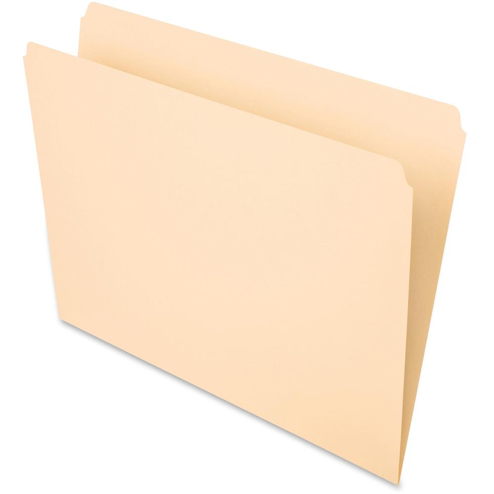 Pendaflex Essentials Letter Recycled Top Tab File Folder - 8 1/2" x 11" - 3/4" Expansion - 11 pt. - 1 Plys - Manila Paper - Manila - 10% Recycled - 100 / Box. Picture 1