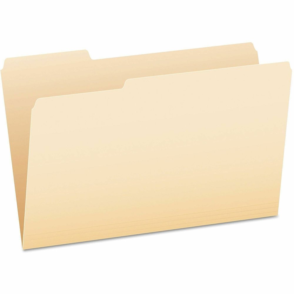 Pendaflex 1/3 Tab Cut Legal Top Tab File Folder - 8 1/2" x 14" - 3/4" Expansion - Top Tab Location - Assorted Tab Position - 11 pt. - 1 Plys - Manila - Corner - 100 / Box. Picture 1