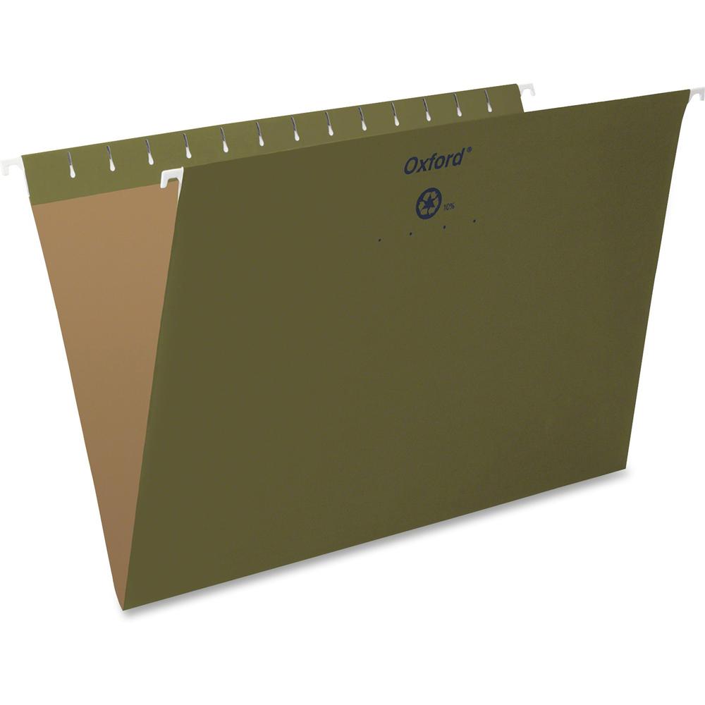 Pendaflex Essentials Legal Recycled Hanging Folder - 8 1/2" x 14" - Standard Green - 100% Recycled - 25 / Box. Picture 1