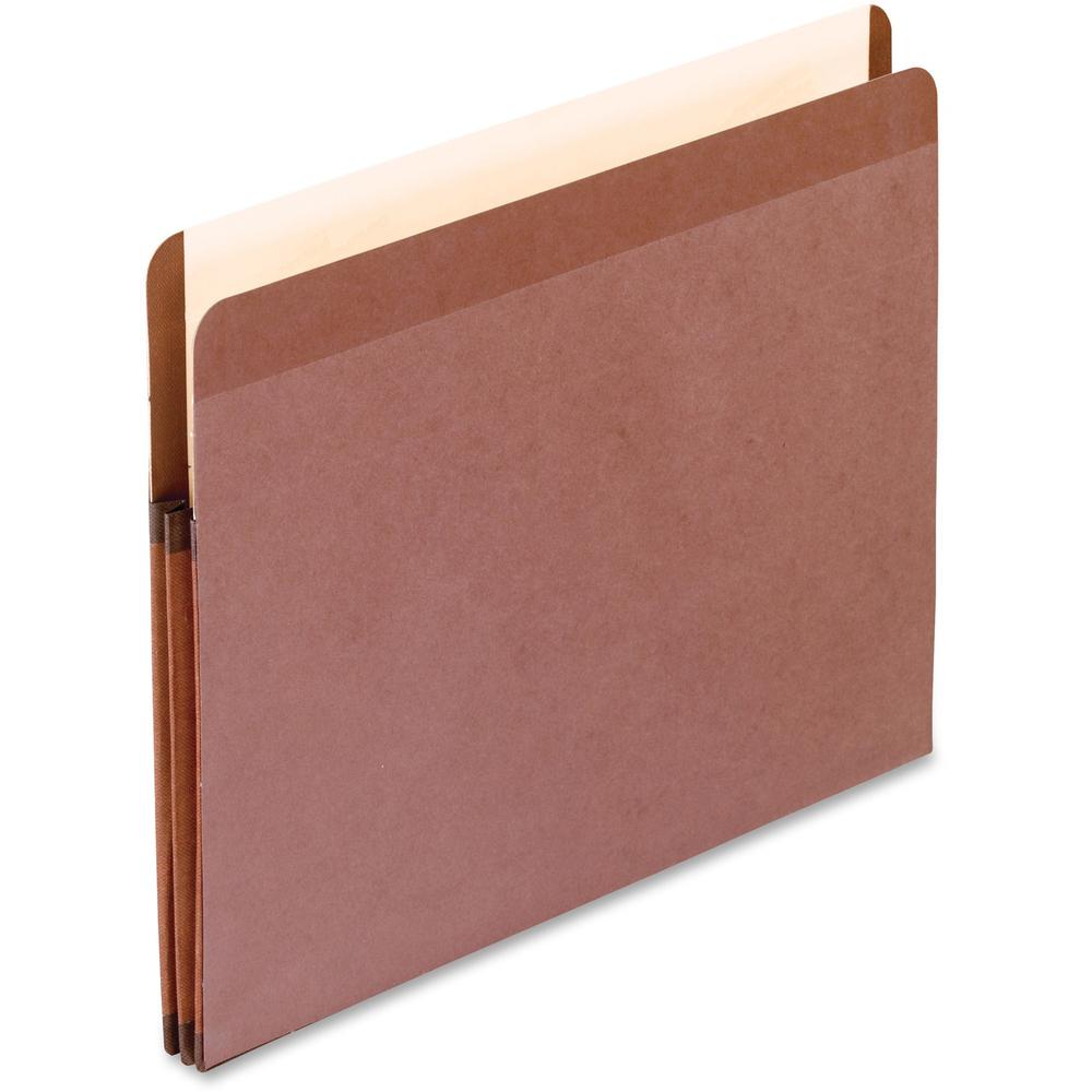 Pendaflex Letter Recycled Expanding File - 8 1/2" x 11" - 1 3/4" Expansion - Red Fiber, Polyester - Red Fiber - Moisture Resistant, Rip Resistant, Laminated, Spill Proof, Reinforced Gusset, Durable - . Picture 1