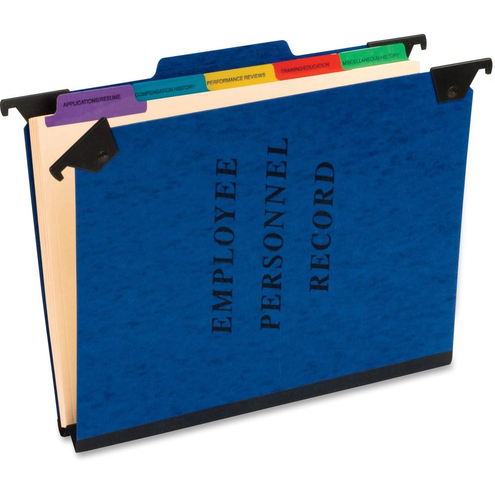 Pendaflex 1/3 Tab Cut Recycled Hanging Folder - 9 1/2" x 11 3/4" - 2" Expansion - 1" for Folder - 5 Divider - 20 pt. - Pressguard - Blue - 65% Recycled - 1 Each. Picture 1