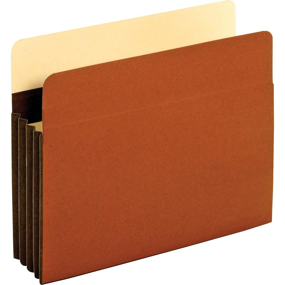 Pendaflex Letter Recycled Expanding File - 8 1/2" x 11" - 3 1/2" Expansion - Tyvek - Brown - 10% Recycled - 25 / Box. Picture 1