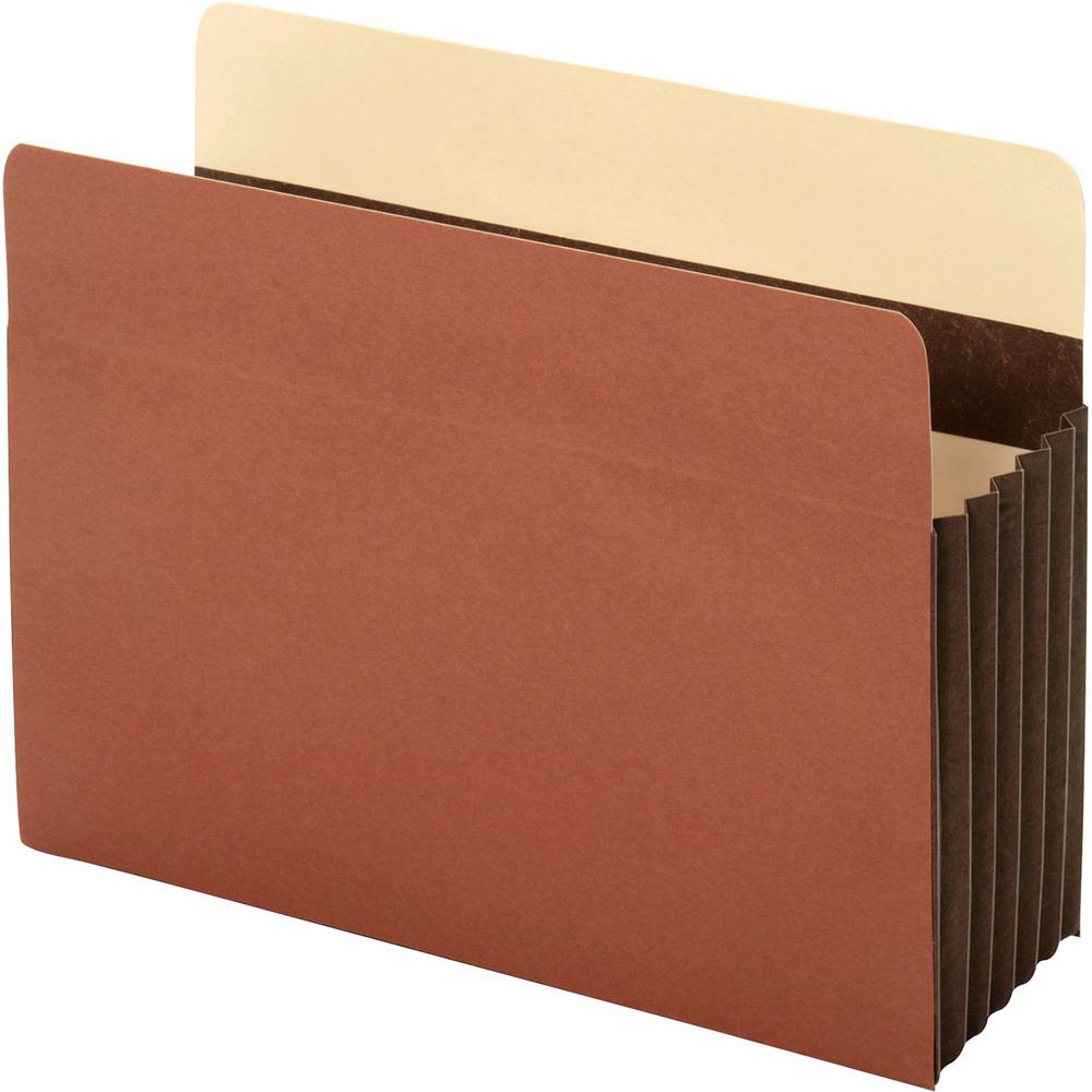 Pendaflex Letter Recycled Expanding File - 8 1/2" x 11" - 5 1/4" Expansion - 24 pt. - Tyvek - Brown - Reinforced, Heavyweight Cover, Heavy Duty, Wear Resistant, Tear Resistant, Tyvek Gusset, Reinforce. Picture 1