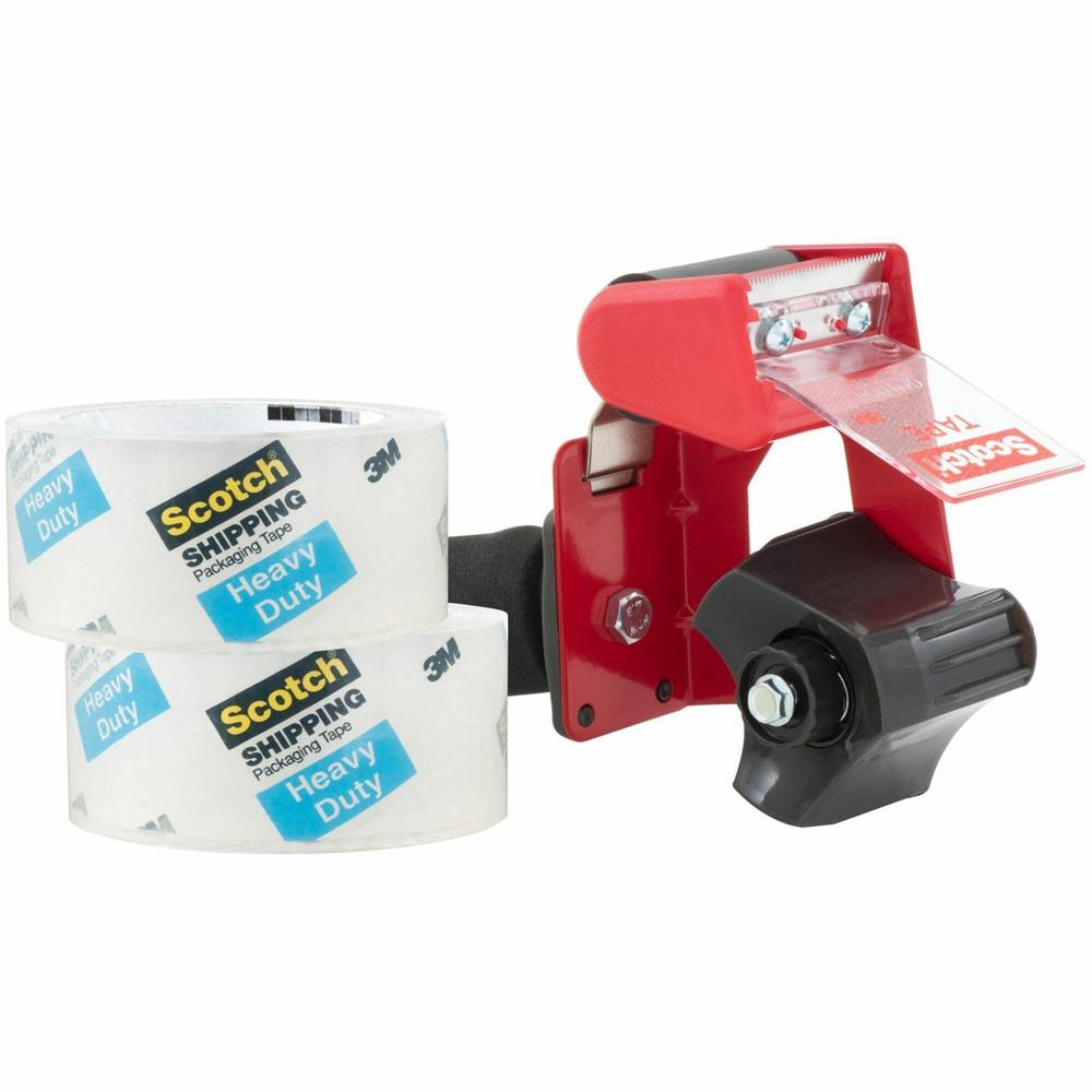 Scotch Heavy-Duty Shipping/Packaging Tape - 54.60 yd Length x 1.88" Width - 3.1 mil Thickness - 3" Core - Synthetic Rubber Resin - 3.10 mil - Dispenser Included - Pistol Grip Dispenser - Breakage Resi. Picture 1