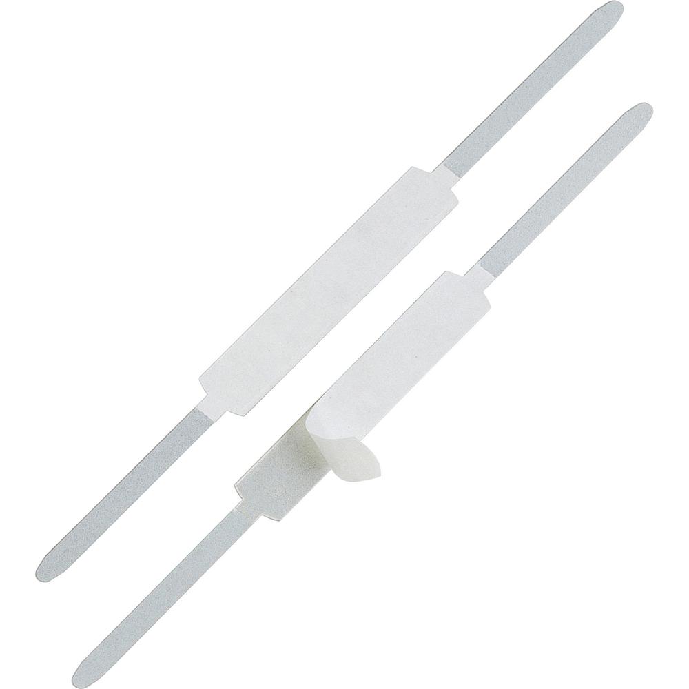 Officemate Self-Adhesive Prong Fasteners - 2.8" Length - 2" Size Capacity - Silver - Steel - 100 / Box. Picture 1