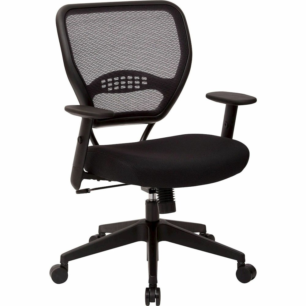 Office Star Professional Air Grid Back Managers Chair - Black Seat Color - Mesh Seat Material - Mesh Back Material - Black Frame Color - 5-star Base - 1 Each. Picture 1