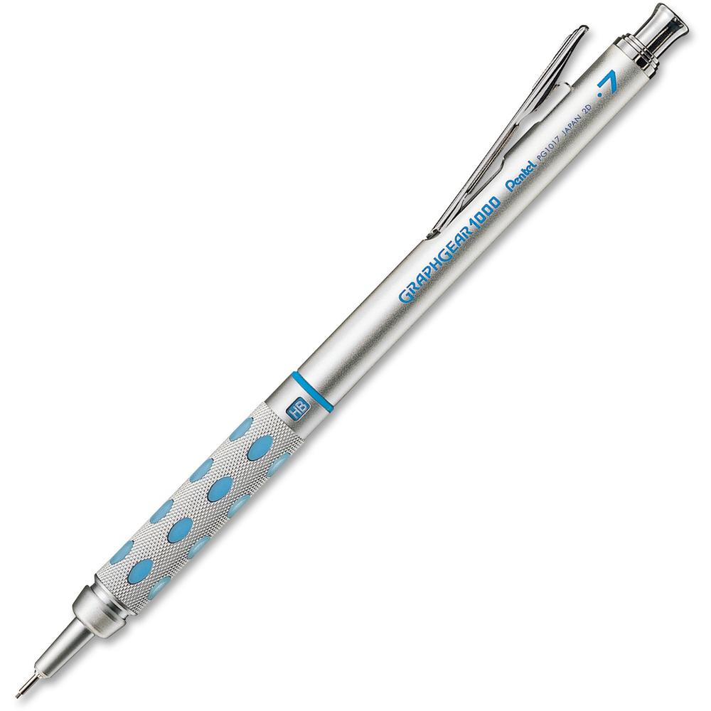 Pentel GraphGear 1000 Automatic Drafting Pencils - #2 Lead - 0.7 mm Lead Diameter - Refillable - Blue Barrel - 1 Each. Picture 1