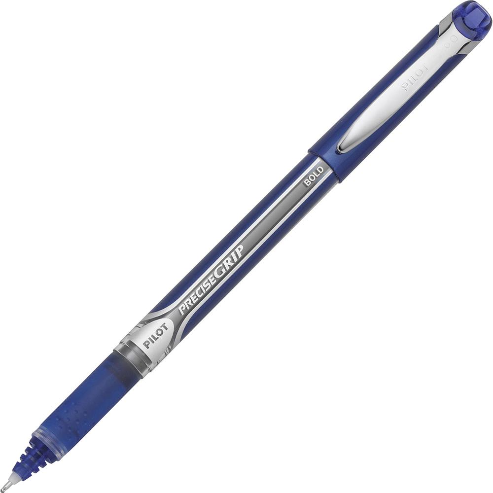 Pilot Precise Grip Bold Capped Rolling Ball Pens - Bold Pen Point - 1 mm Pen Point Size - Blue - Blue Barrel - 1 Dozen. Picture 1