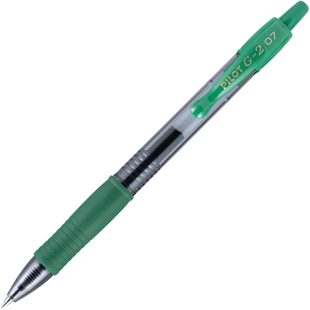 G2 Premium Gel Ink Retractable Pens - Refillable - Retractable - Green Ink - Gel-based - Clear Barrel - 1 Dozen. Picture 1