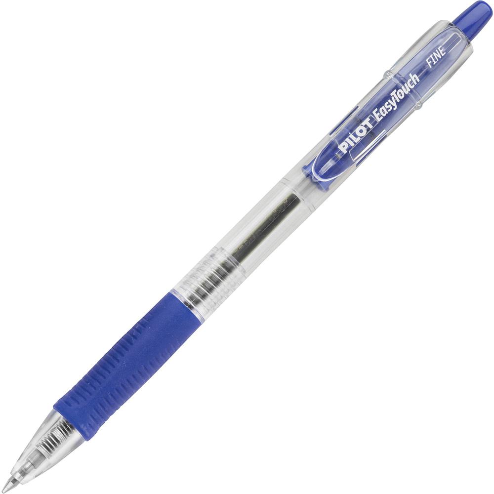 Pilot Retractable Ballpoint Pens - Refillable - Retractable - Blue Ink - Clear Barrel - 1 Dozen. Picture 1
