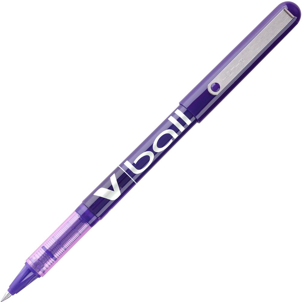 Pilot Vball Liquid Ink Pens - Fine Pen Point - 0.5 mm Pen Point Size - Purple - Purple Barrel - 1 Dozen. Picture 1