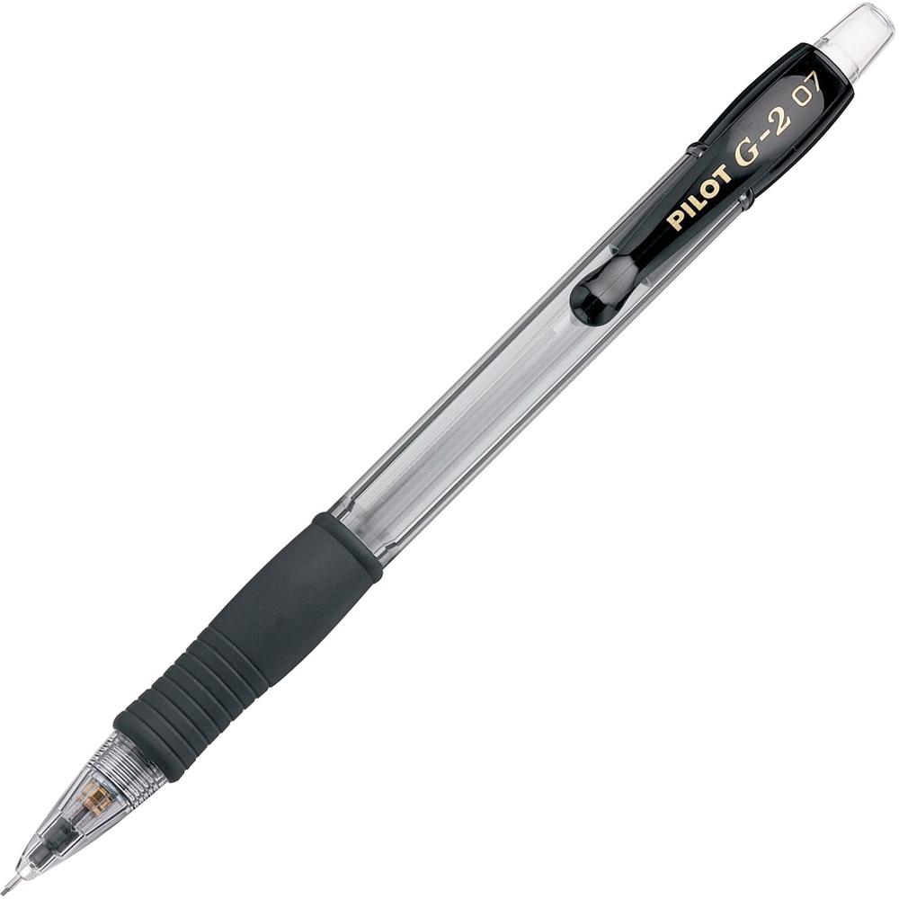 Pilot G2 Mechanical Pencils - 0.7 mm Lead Diameter - Refillable - Clear, Black Barrel - 1 Dozen. Picture 1