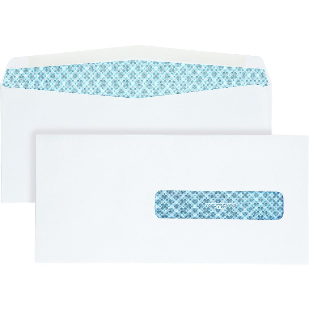 Quality Park HCFA-1500 Claim Form Envelopes - Single Window - #10 1/2 - 4 1/2" Width x 9 1/2" Length - 24 lb - Gummed - Wove - 500 / Box - White. Picture 1