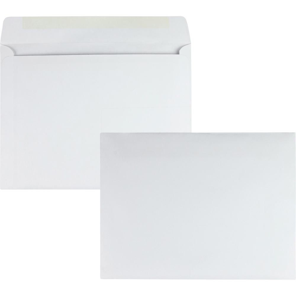 Quality Park 10 x 13 Booklet Envelopes with Open Side - Catalog - #13 - 10" Width x 13" Length - 24 lb - Gummed - 100 / Box - White. Picture 1