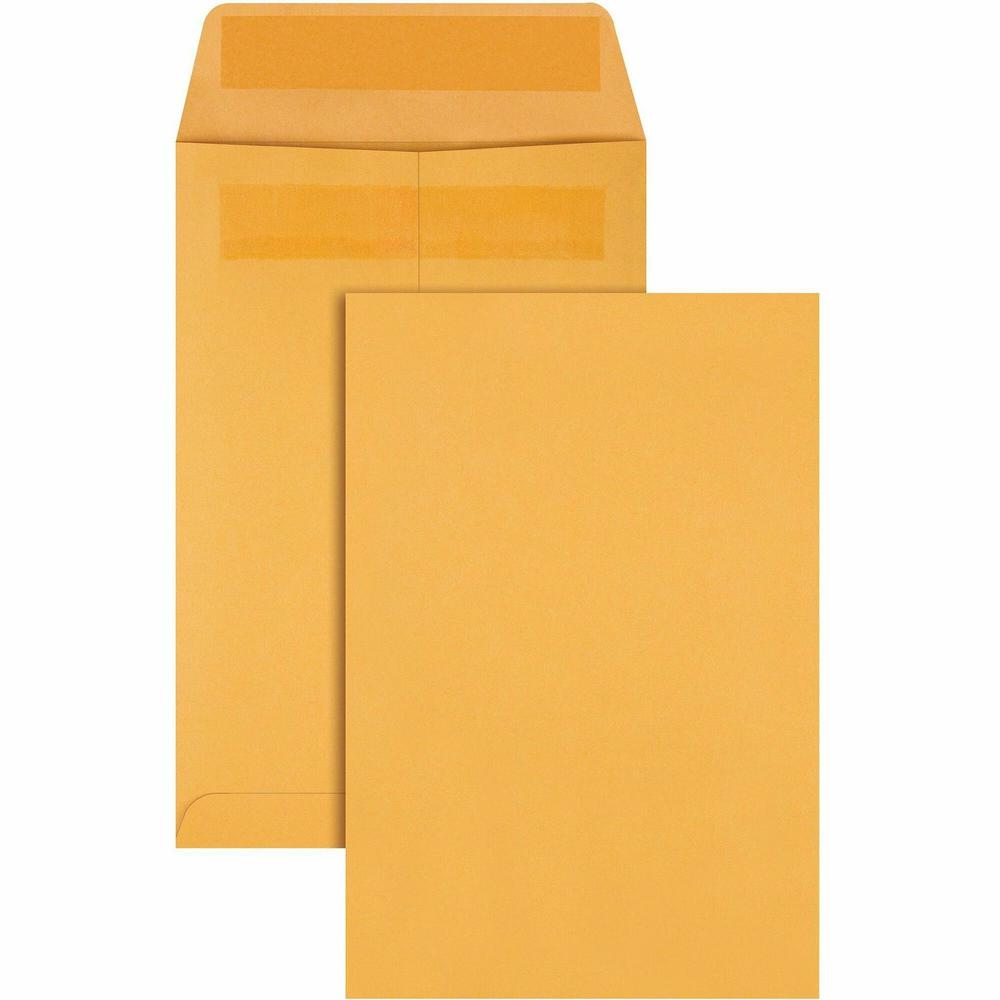 Quality Park 6-1/2 x 9-1/2 Catalog Mailing Envelopes with Redi-Seal&reg; Self-Seal Closure - Catalog - #1 3/4 - 6 1/2" Width x 9 1/2" Length - 28 lb - Self-sealing - Kraft - 250 / Box - Kraft. Picture 1