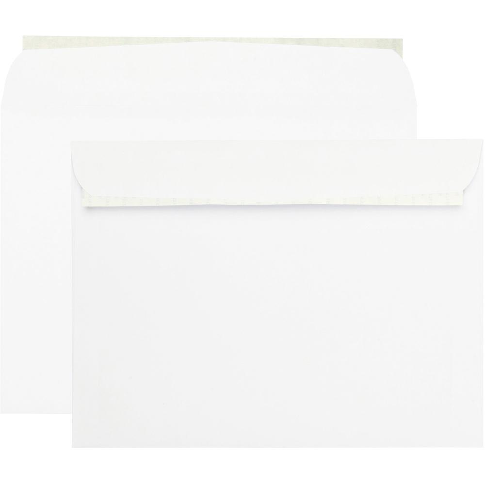 Quality Park 9 x 12 Booklet Envelopes with Self-Seal Closure - Catalog - #9 1/2 - 9" Width x 12" Length - 28 lb - Peel & Seal - White - Wove - 100 / Box. Picture 1